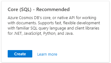 CosmosDB select API