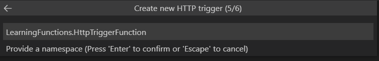 Select namespace